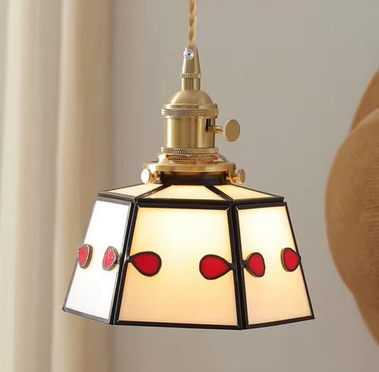 Stained glass pendant light, front picture