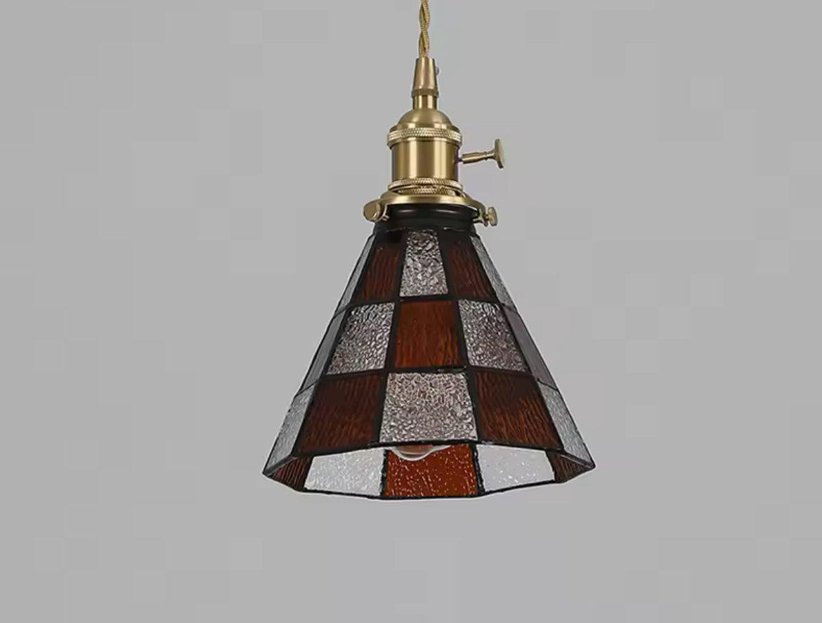 Stained glass pendant light, front picture