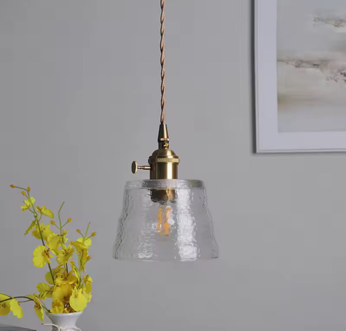 Stained glass pendant light, front picture