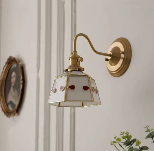 Stained glass wall light, side picture