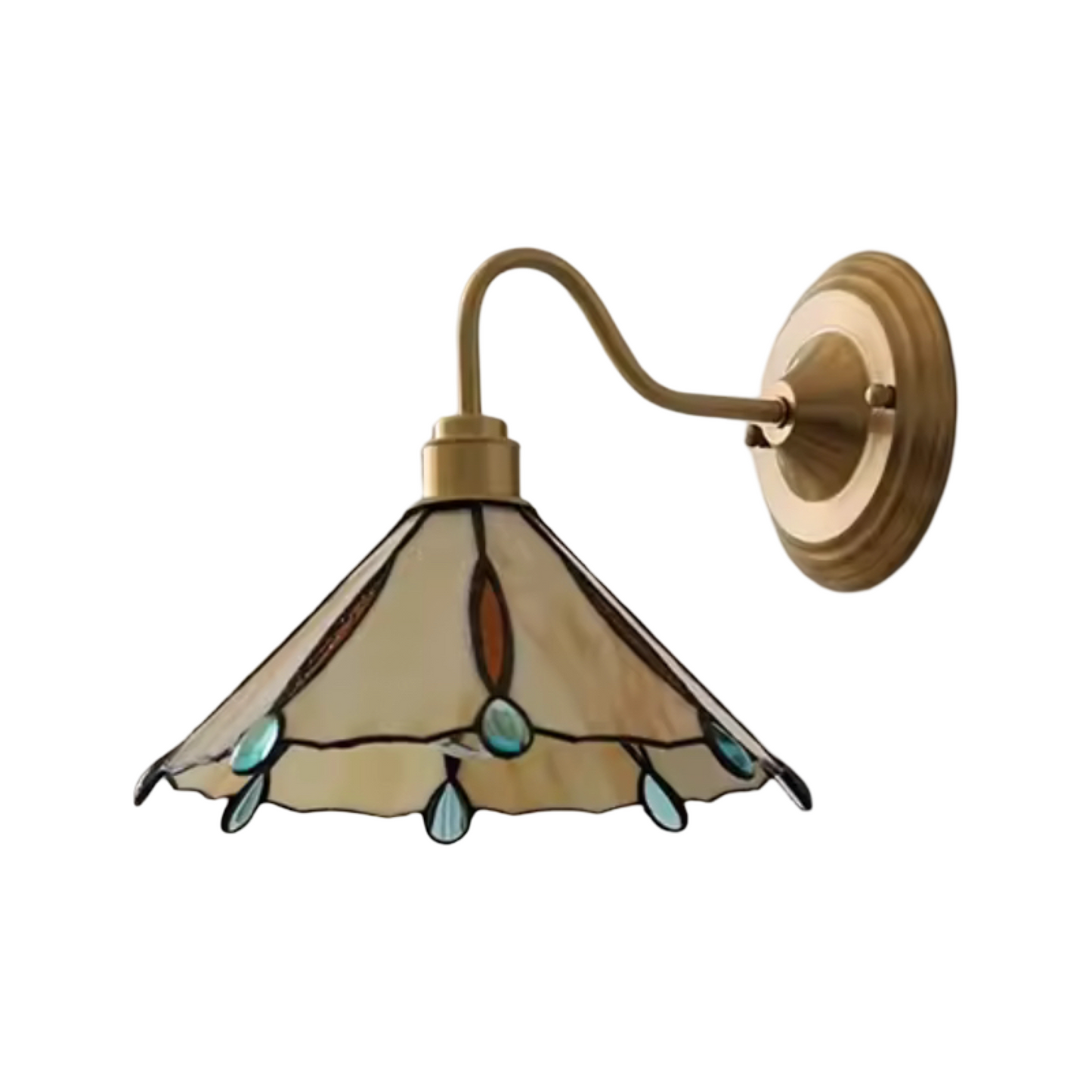 Thea Stained Glass Wall Light - White