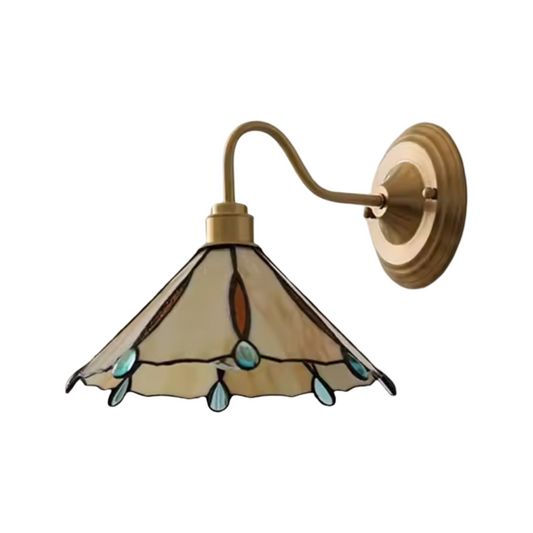 Thea Stained Glass Wall Light - White