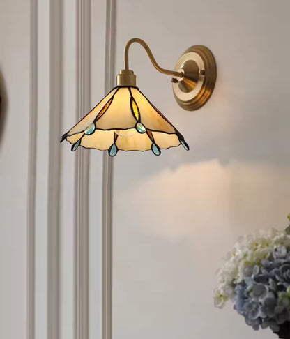 Stained glass wall light, side picture