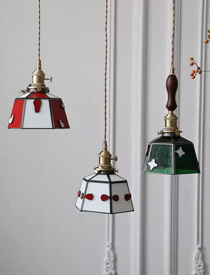 Stained glass pendant light, front picture