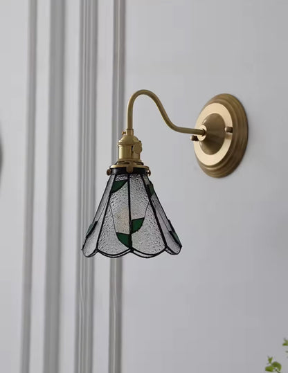 Stained glass wall light, side picture