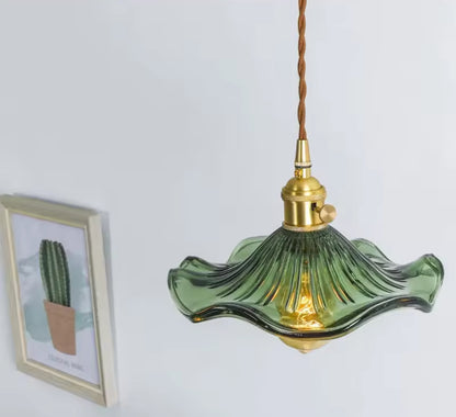 Stained glass pendant light, above picture