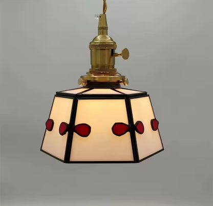 Stained glass pendant light, front picture