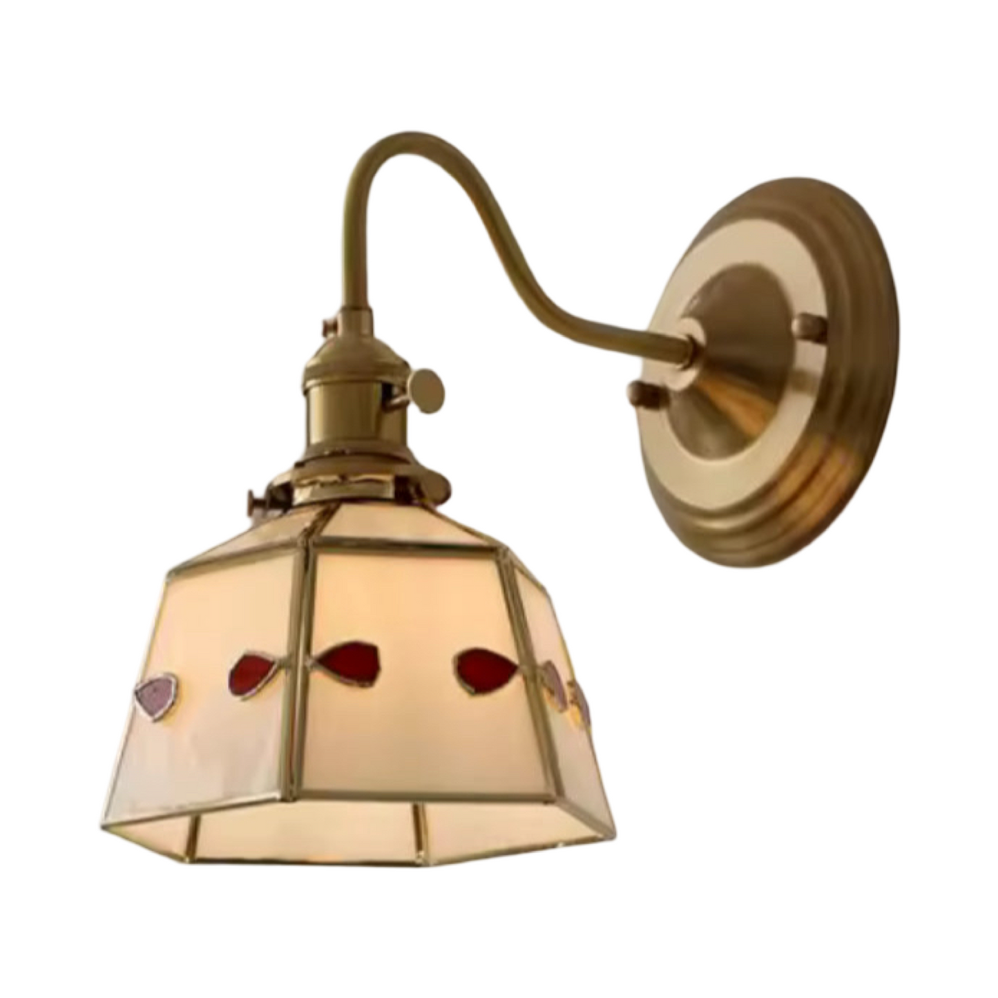 Helena Stained Glass Wall Light - White