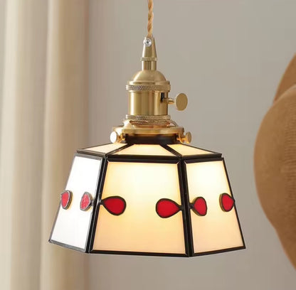 Stained glass pendant light, front picture