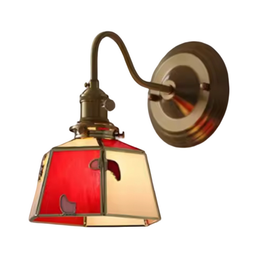 Helena Stained Glass Wall Light - Red