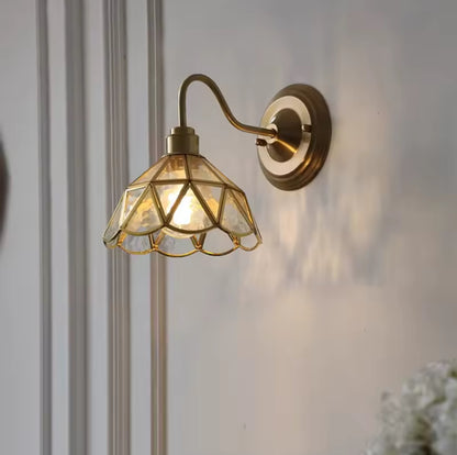 Stained glass wall light, side picture