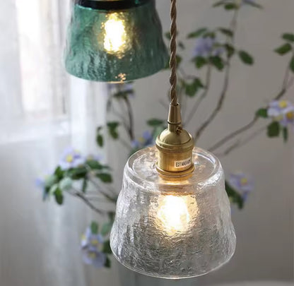 Stained glass pendant light, above picture