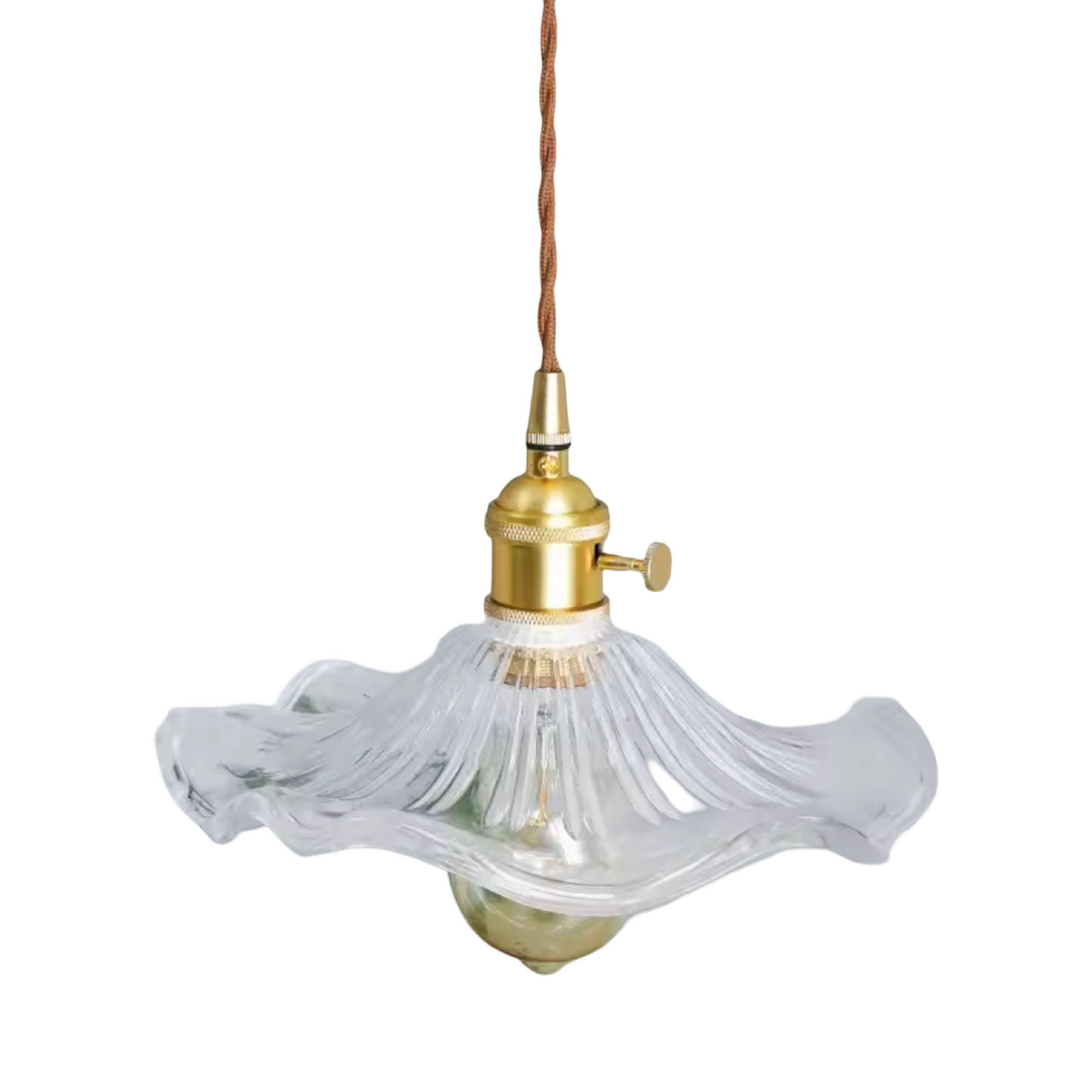 Iris Stained Glass Pendant Light - Clear
