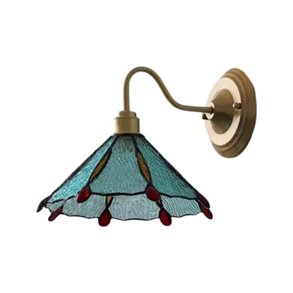 Thea Stained Glass Wall Light - Blue
