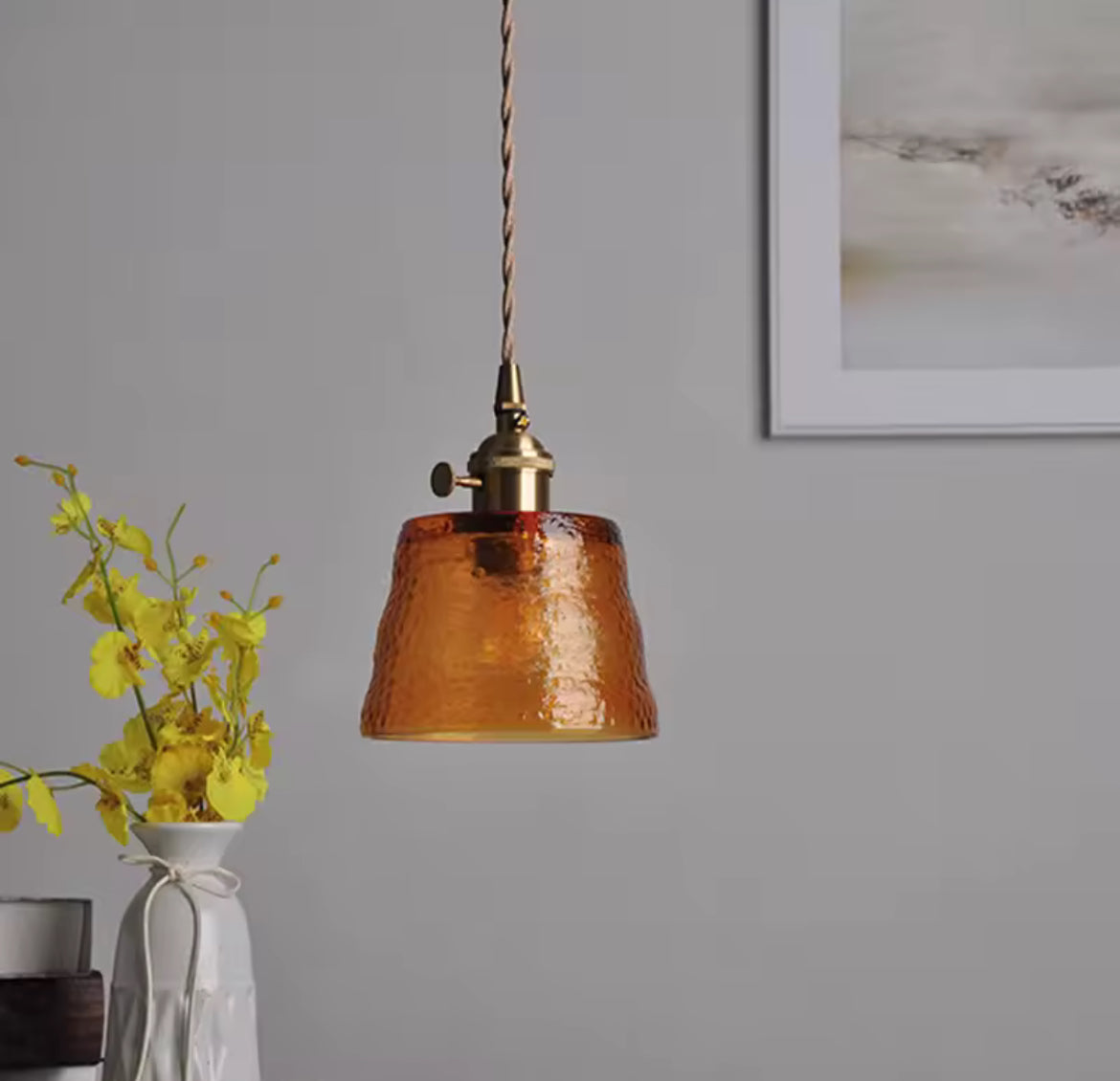 Stained glass pendant light, front picture