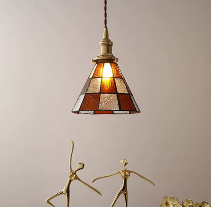 Stained glass pendant light, front picture