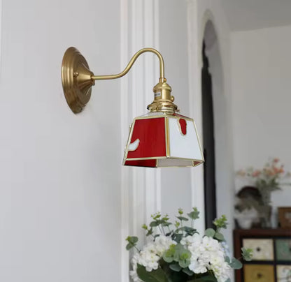 Stained glass wall light, side picture