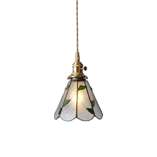 Florence Stained Glass Pendant Light - White