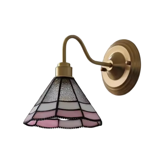 Vivian Stained Glass Wall Light - Pink