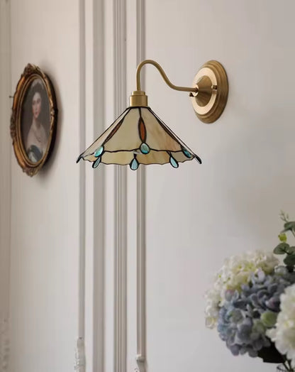 Stained glass wall light, side picture