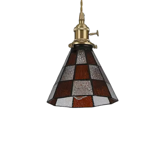 Florence Stained Glass Pendant Light - Red
