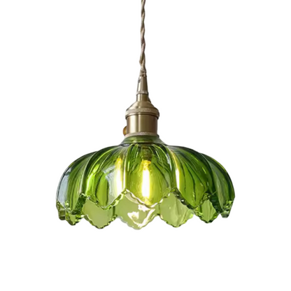 Victoria Stained Glass Pendant Light - Green