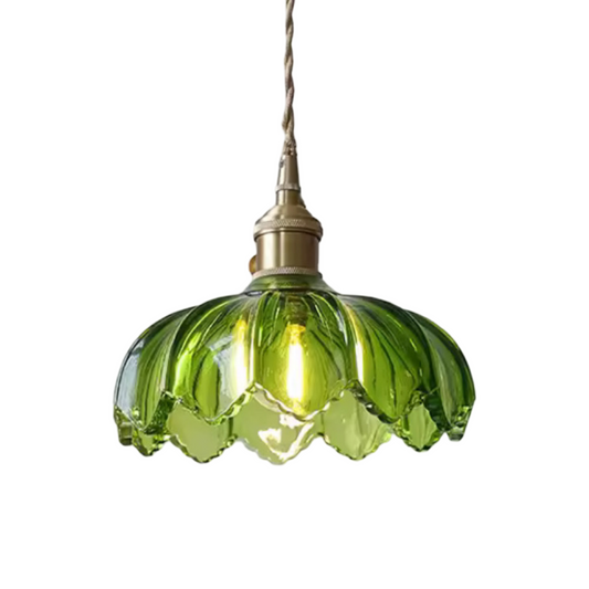 Victoria Stained Glass Pendant Light - Green