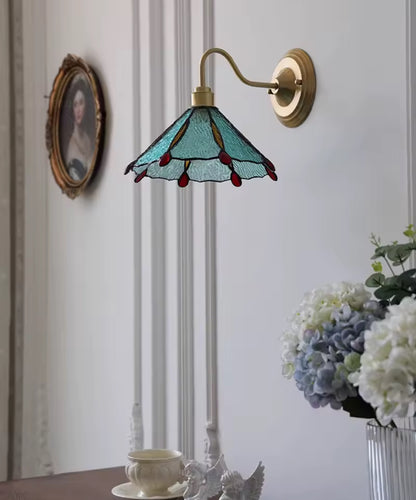 Stained glass wall light, side picture