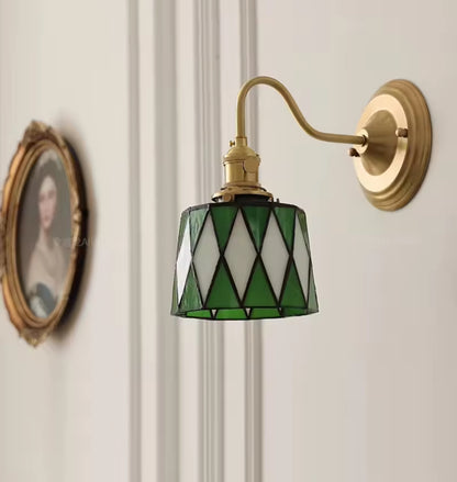 Vivian Stained Glass Wall Light - Green