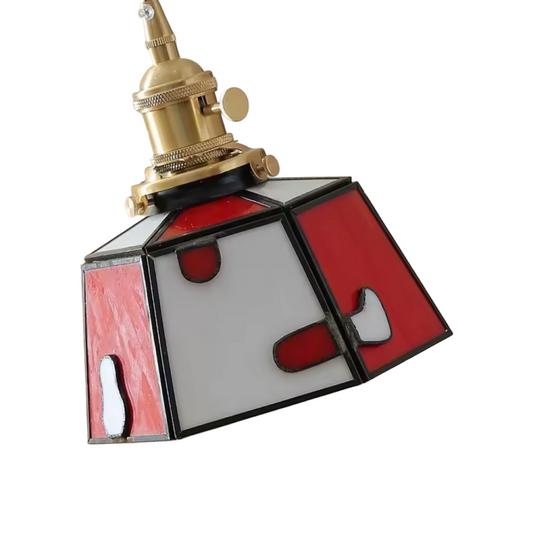 Helena Stained Glass Pendant Light - Red