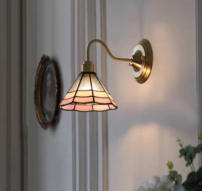 Vivian Stained Glass Wall Light - Pink