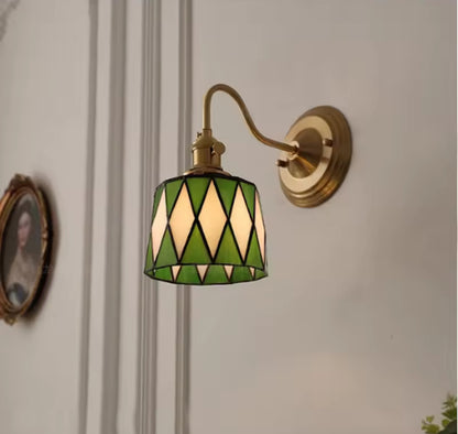 Vivian Stained Glass Wall Light - Green