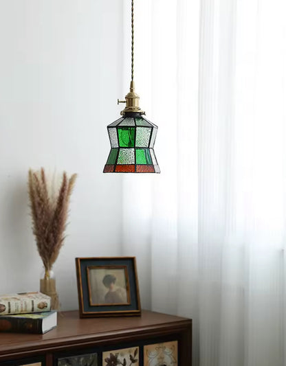 Stained glass pendant light, front picture