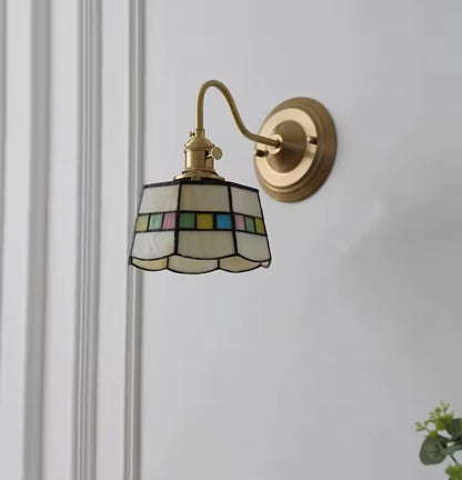 Vivian Stained Glass Wall Light - White