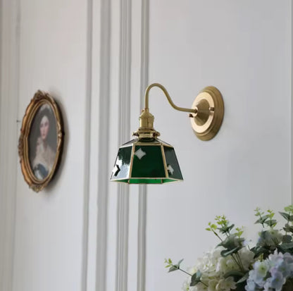 Stained glass wall light, side picture