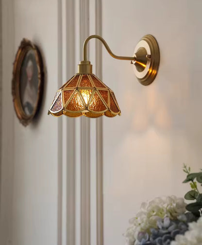 Stained glass wall light, side picture