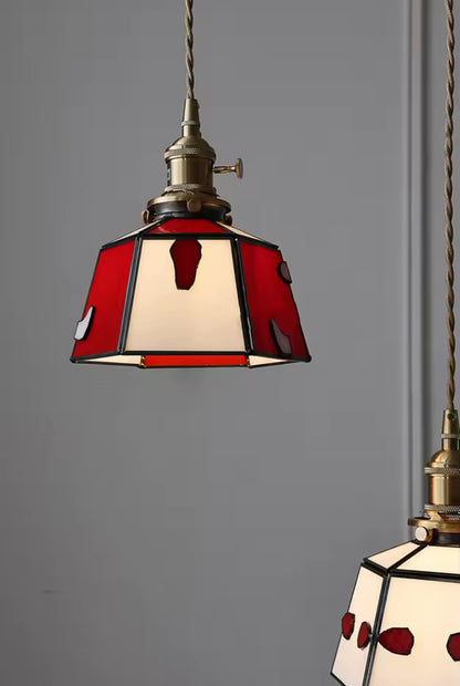 Stained glass pendant light, front picture