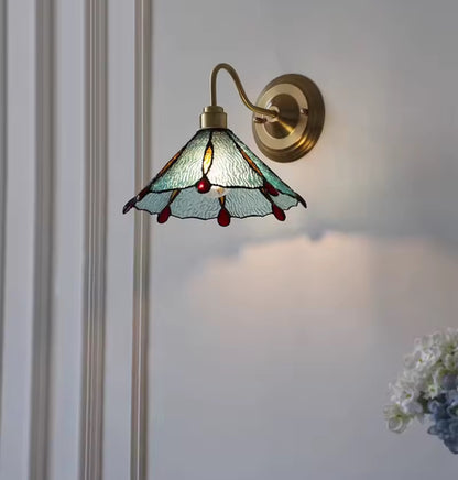 Stained glass wall light, side picture