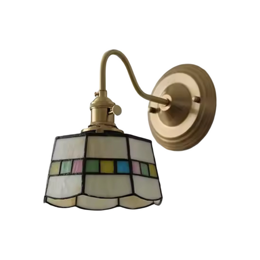 Vivian Stained Glass Wall Light - White
