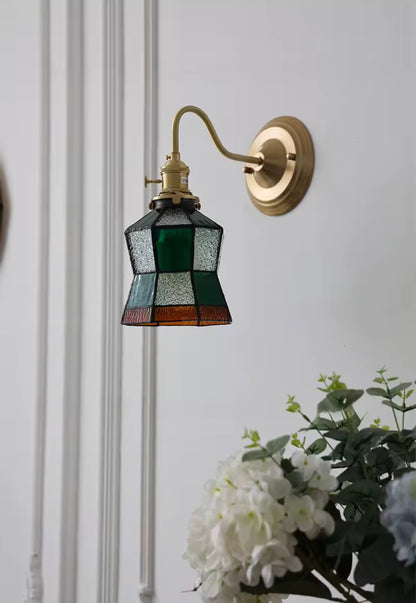 Stained glass wall light, side picture