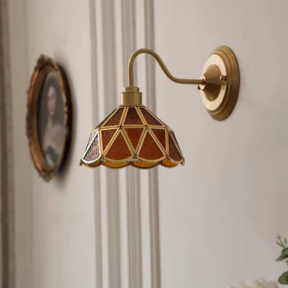 Stained glass wall light, side picture