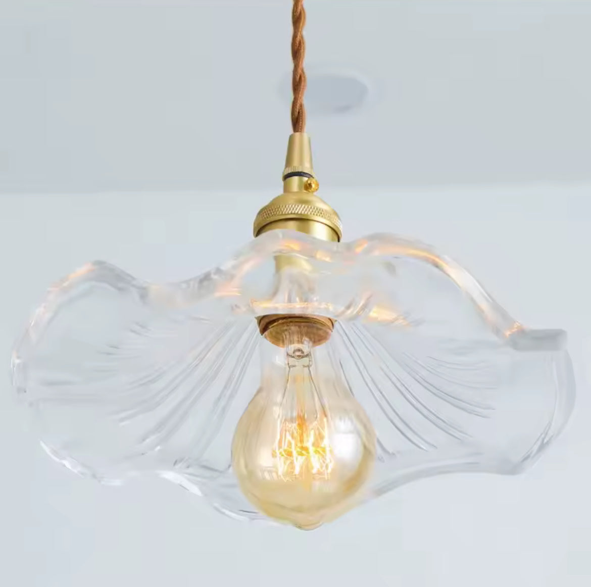 Stained glass pendant light, below picture