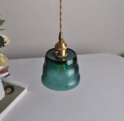 Stained glass pendant light, above picture 