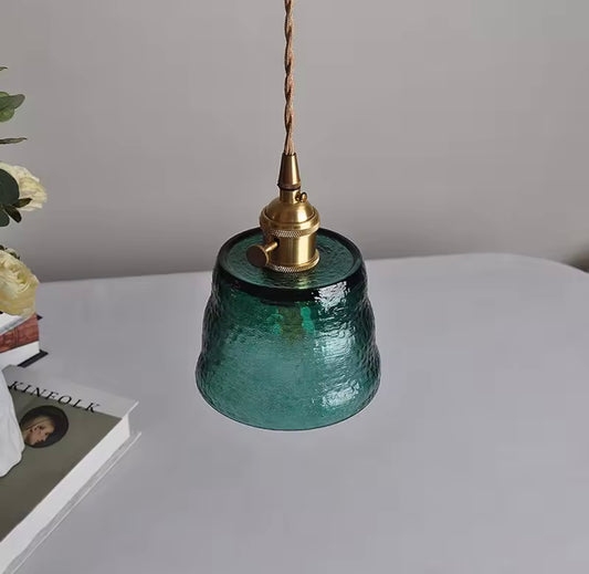 Stained glass pendant light, above picture 