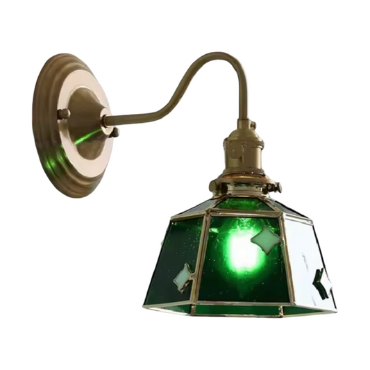 Helena Stained Glass Wall Light - Green