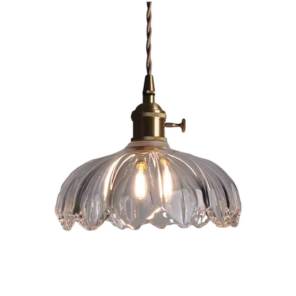 Victoria Stained Glass Pendant Light - Clear