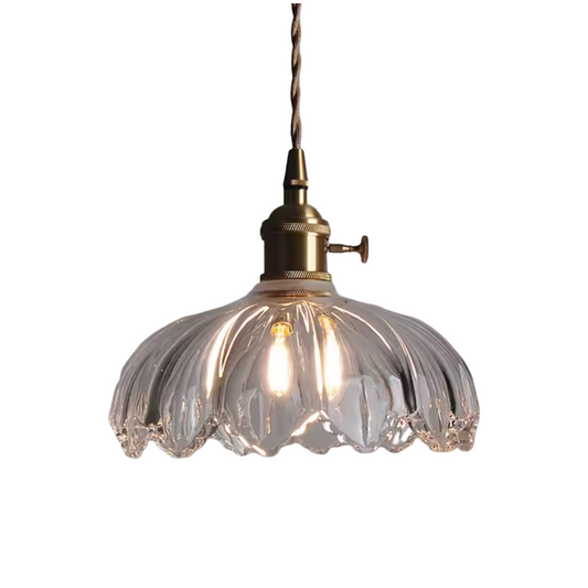 Victoria Stained Glass Pendant Light - Clear